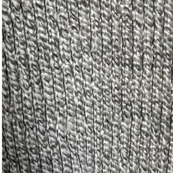 BB Dakota Grey Heathered Crossover Back Sweater with Fringe Detail Size S - Picture 12 of 14